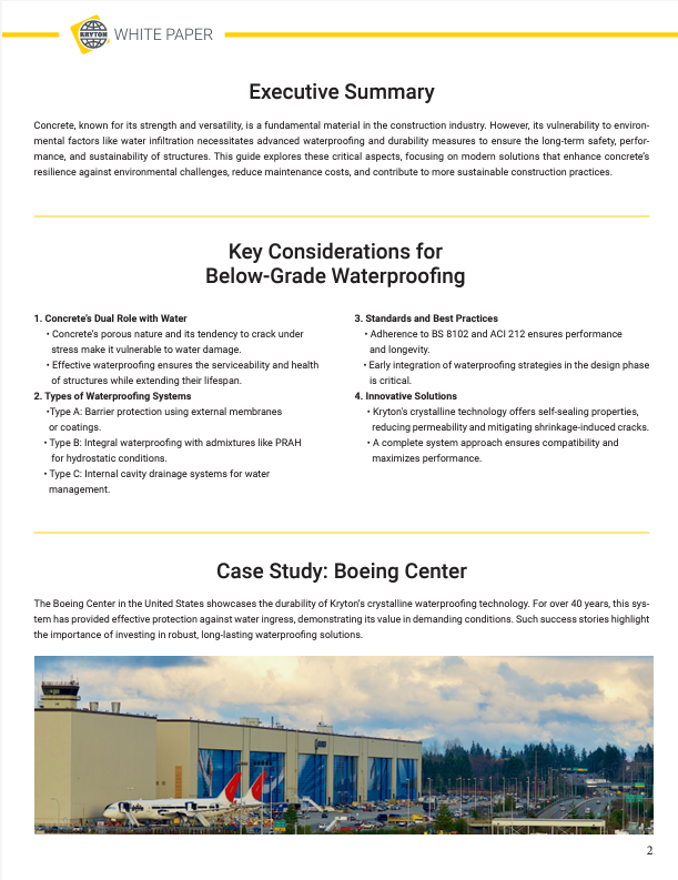 Free WhitePaper- Fundamentals of Below Grade Waterproofing